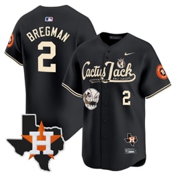 Alex Bregman 2 Baseball team Cactus Jack Foundation Fall Classic Black Limited Men's Jersey