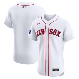 Men's Baseball team White Home Elite Patch Jersey