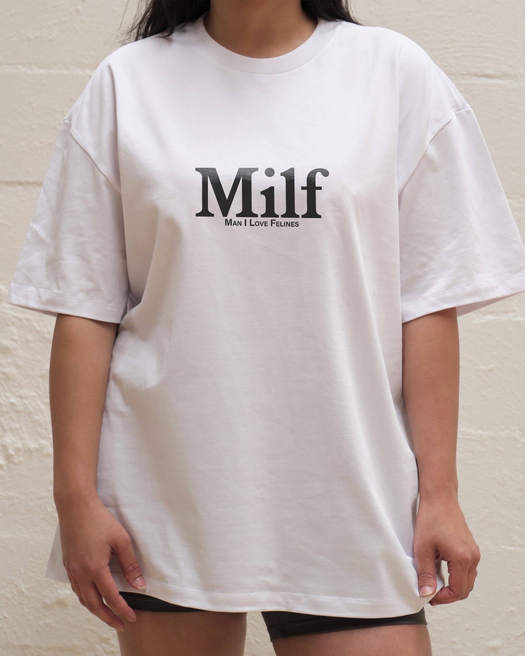 Man I Love Felines Front and Back Oversized Graphic T-Shirt - Unisex 90s Boxy Fit