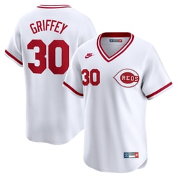Men's Baseball team Ken Griffey White Throwback Cooperstown Limited Jersey