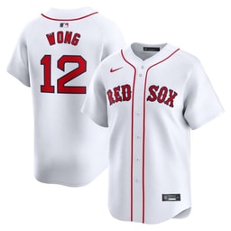 Connor Wong 12 Baseball team Home Limited Men's Jersey - White