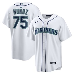 Andr?s Mu?oz 75 Baseball team Home Men Jersey - White