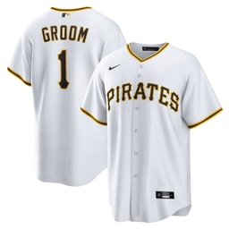 Men's Baseball team #1 Groom Home Jersey, White