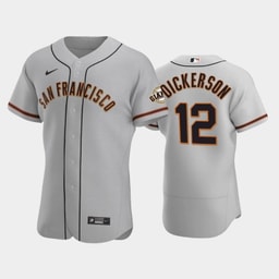 12 Alex Dickerson Gray Road Baseball team Jersey