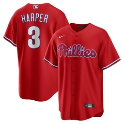 Bryce Harper 3 Baseball team Alternate Men's Jersey - Red