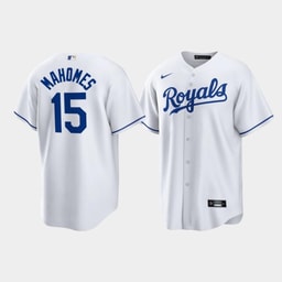 Patrick Mahomes 15 Baseball team White Home Player Jersey