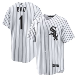 Men's Baseball team White #1 Dad Home Jersey