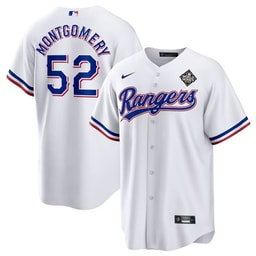 Jordan Montgomery 52 Baseball team 2023 World Series Stitched Baseball Jersey - White