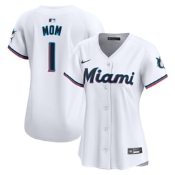 Women's Baseball team #1 Mom Home Limited Jersey, White