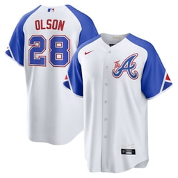 Matt Olson 28 Baseball team 2023 City Connect Men's Jersey - White