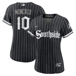 Women's Baseball team Yoan Moncada Black City Connect Player Jersey