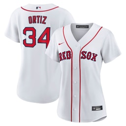 Women's Baseball team David Ortiz White Home Jersey