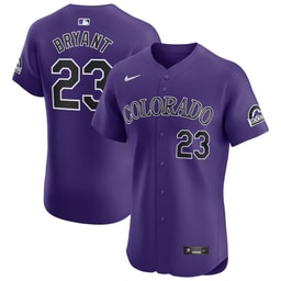 Men's Baseball team Kris Bryant Purple Alternate Elite Player Jersey