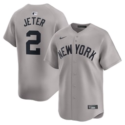Men's Baseball team Derek Jeter Gray Away Limited Player Jersey