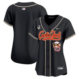 Baseball team Cactus Jack Patch Women's Jersey - Black