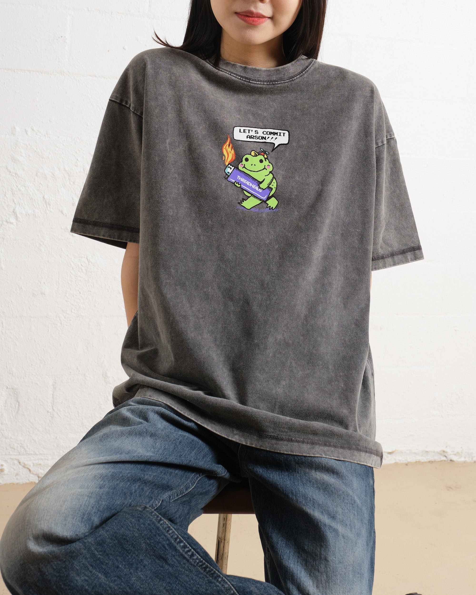 Let's Commit Arson Oversized Graphic Tee - Threadheads Unisex 90s Boxy Fit