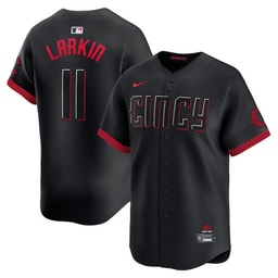 Barry Larkin 11 Baseball team City Connect Limited Player Men's Jersey - Black