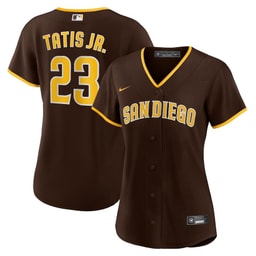 Fernando Tat?s Jr. 23 Baseball team Road Women Jersey - Brown
