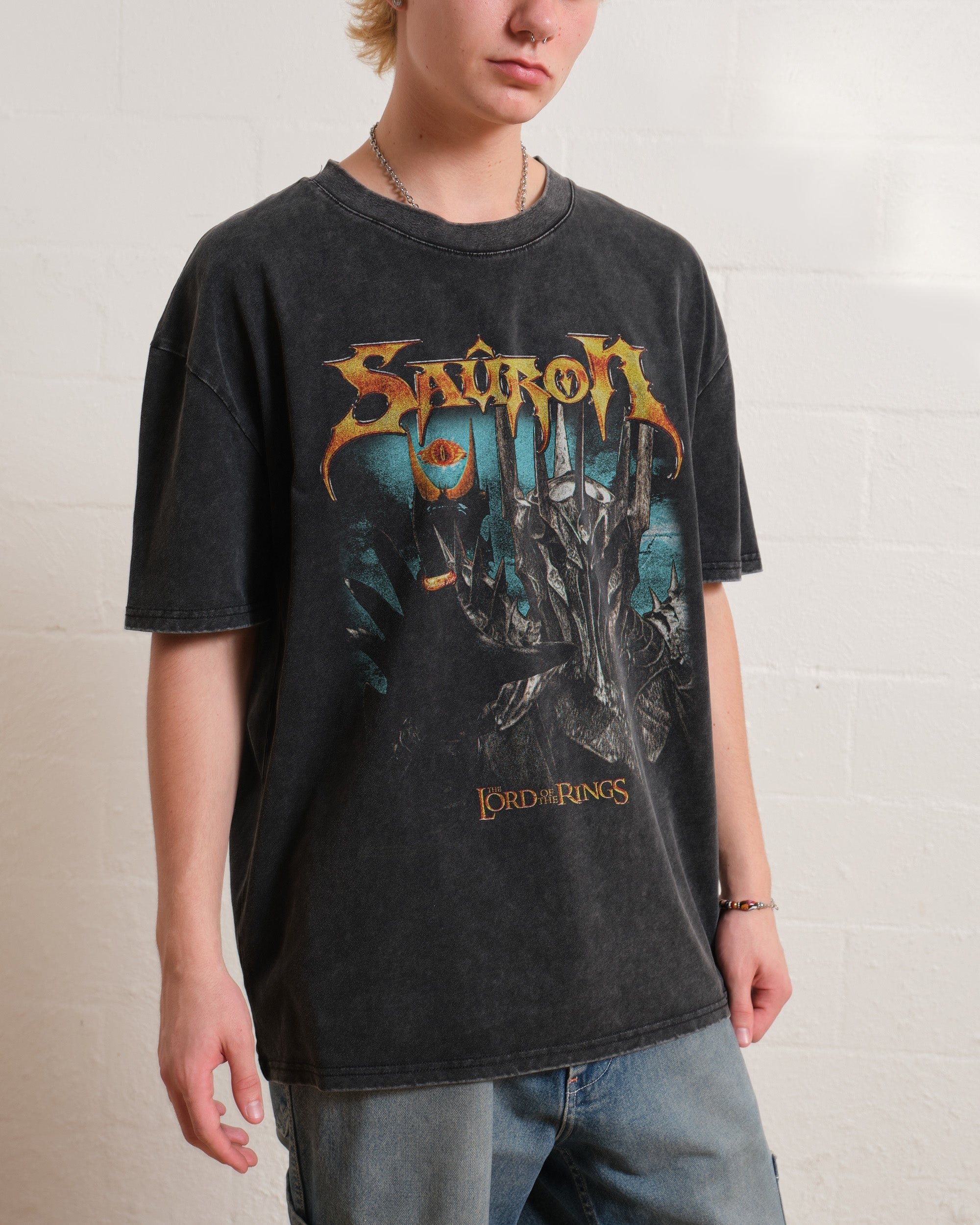 Vintage Sauron Oversized T-Shirt - Lord of the Rings Graphic Tee, Unisex, 100% Combed Cotton
