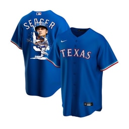 Corey Seager 5 Baseball team Signed Posture 2023 Alternate Player YOUTH Jersey - Royal