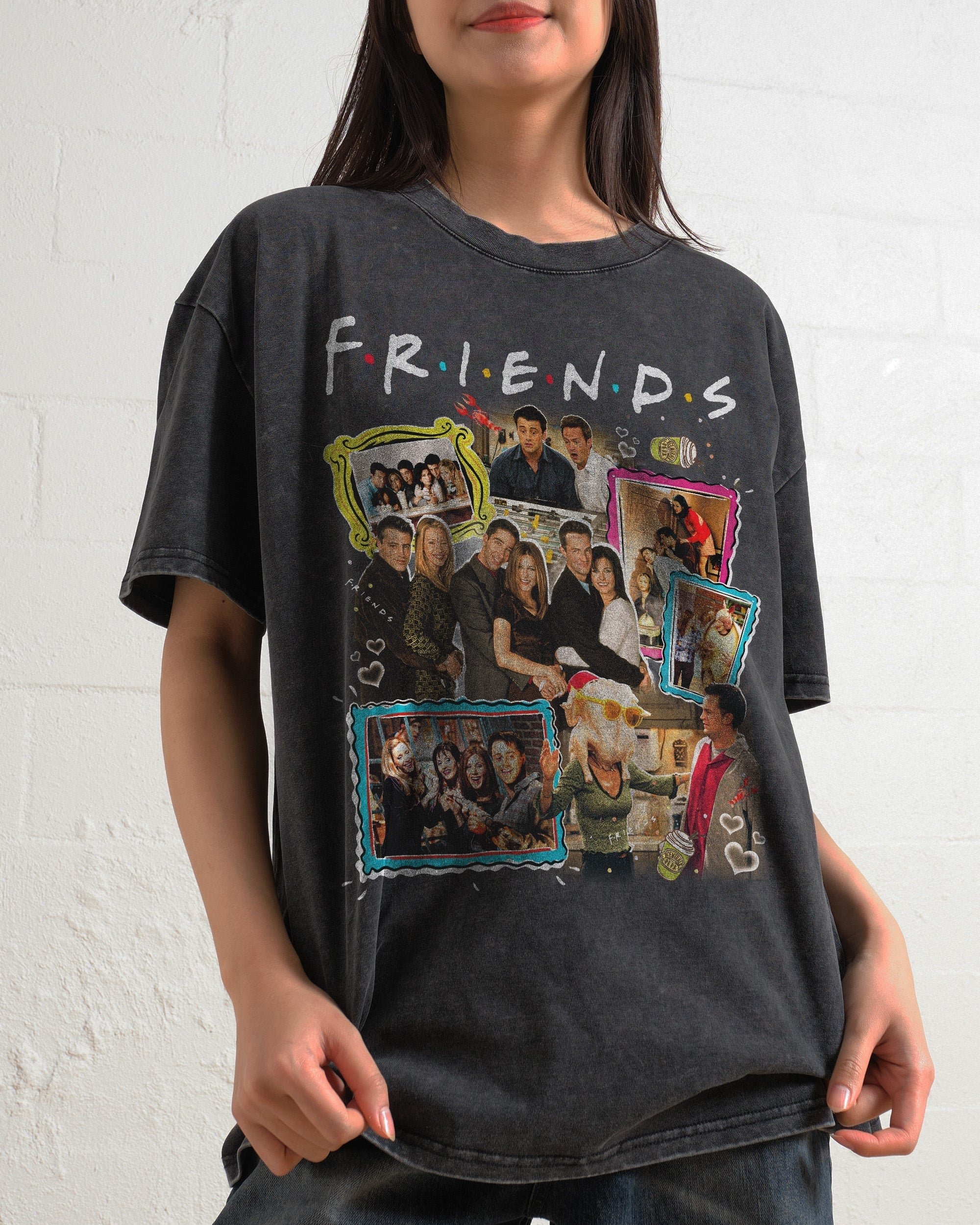 Friends Vintage Oversized Graphic Tee - Unisex 100% Combed Cotton 275gsm