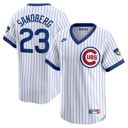 Men's Baseball team Ryne Sandberg White Throwback Cooperstown Limited Jersey
