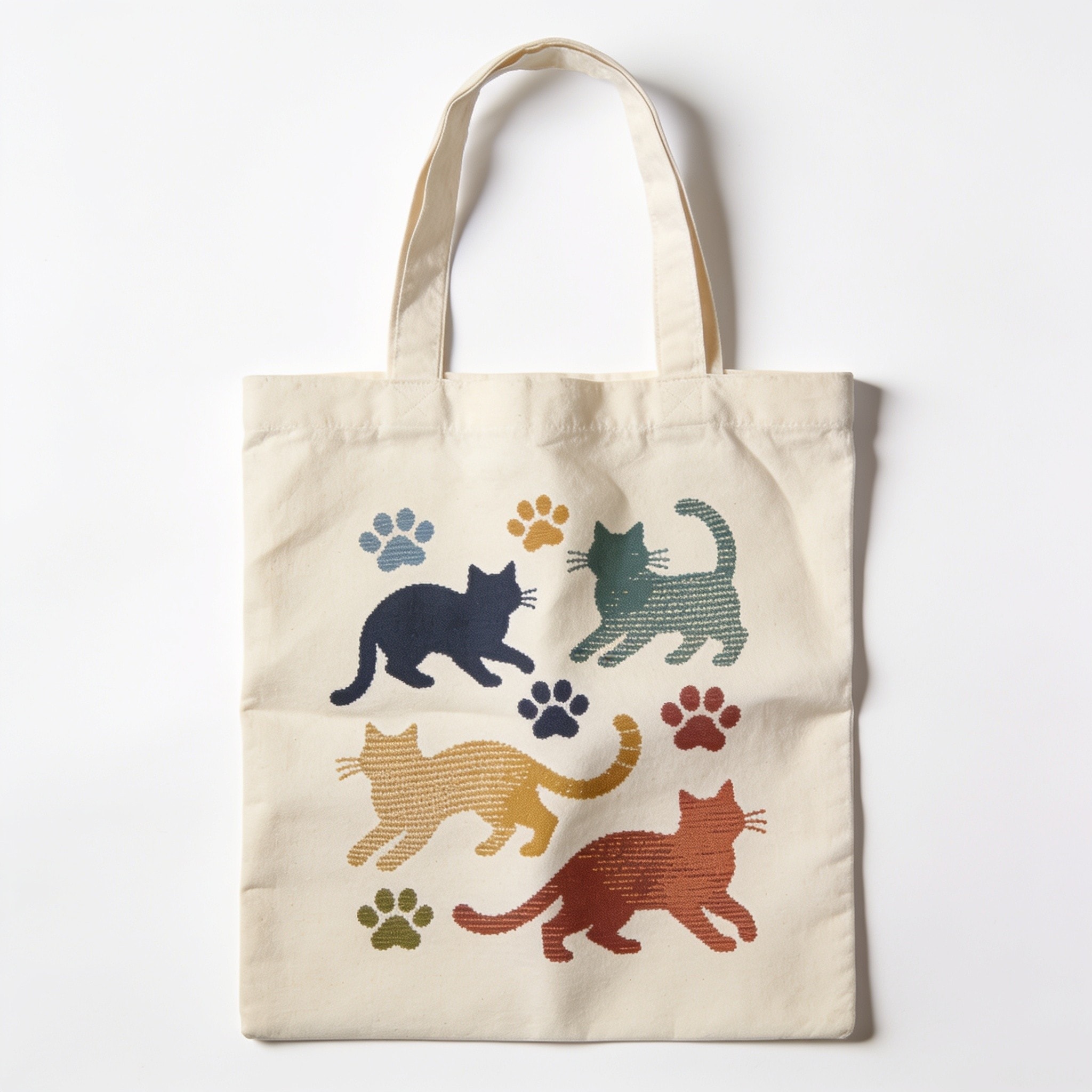 Man I Love Felines Tote Bag - 100% Cotton Canvas Premium Print Quality
