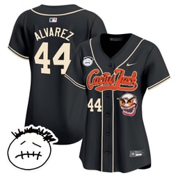 Yordan ?lvarez 44 Baseball team Cactus Jack Patch V3 Women's Jersey - Black