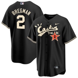 Alex Bregman 2 Baseball team Cactus Jack Black Men's Jersey