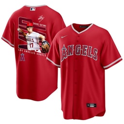 Baseball player 17 Baseball team Signed Logo 2023 Alternate Player Men's Jersey - Red
