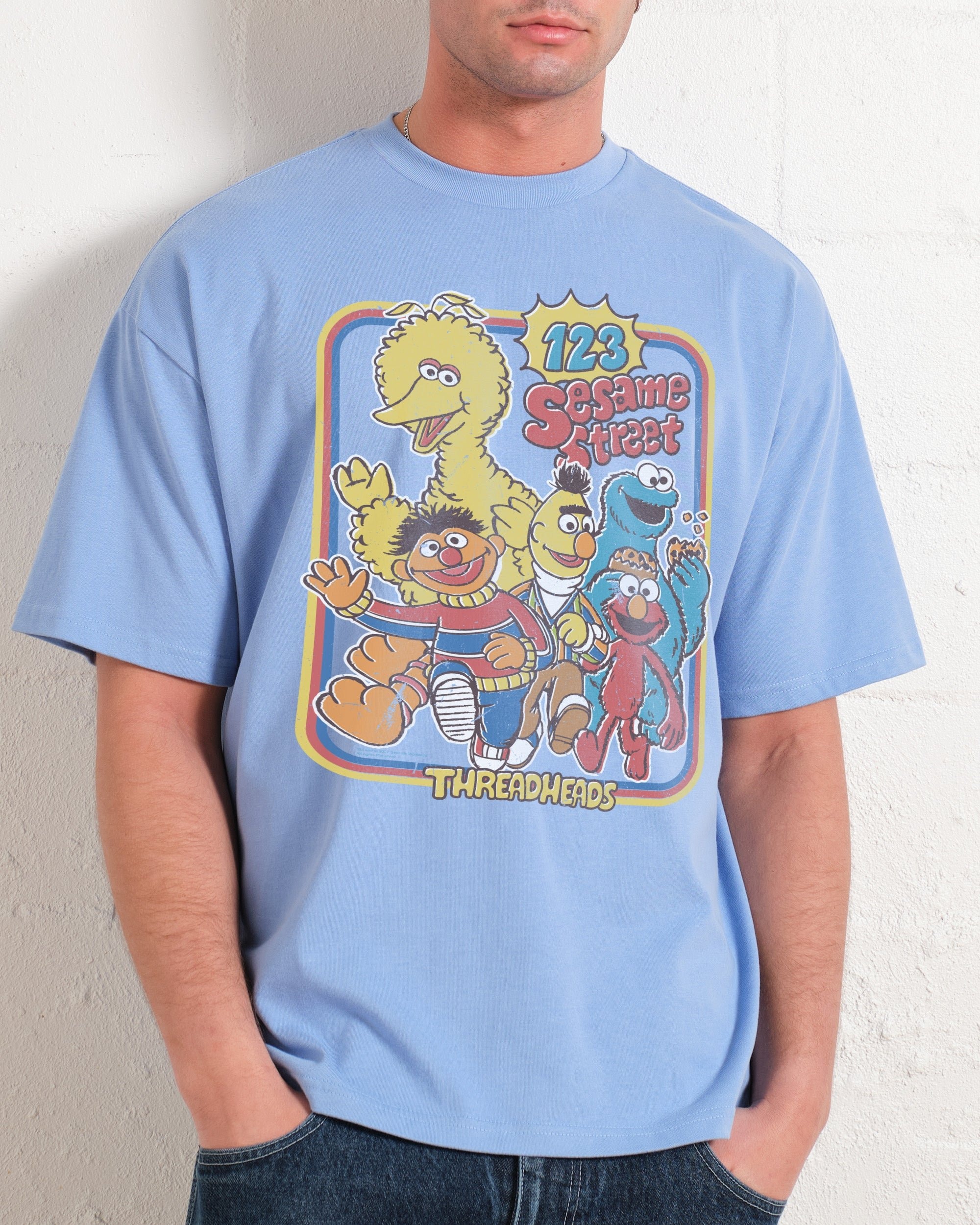 123 Sesame Street Oversized Graphic T-Shirt - Unisex 100% Combed Cotton