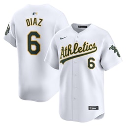 Jordan Diaz 6 Baseball team Home Limited Player Men's Jersey - White