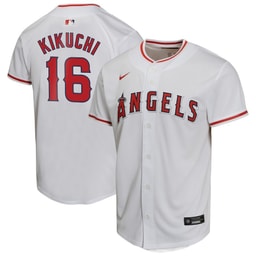 Yusei Kikuchi 16 Baseball team Youth Home Game Player Jersey - White