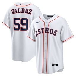 Men's Baseball team Framber Valdez White Home Jersey
