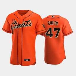 Baseball team 47 Johnny Cueto Alternate Orange Jersey