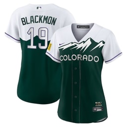 Charlie Blackmon 19 Baseball team Women's City Connect Player Jersey - White/Forest Green