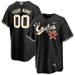 Baseball team Cactus Jack Customized Men's Black Jersey