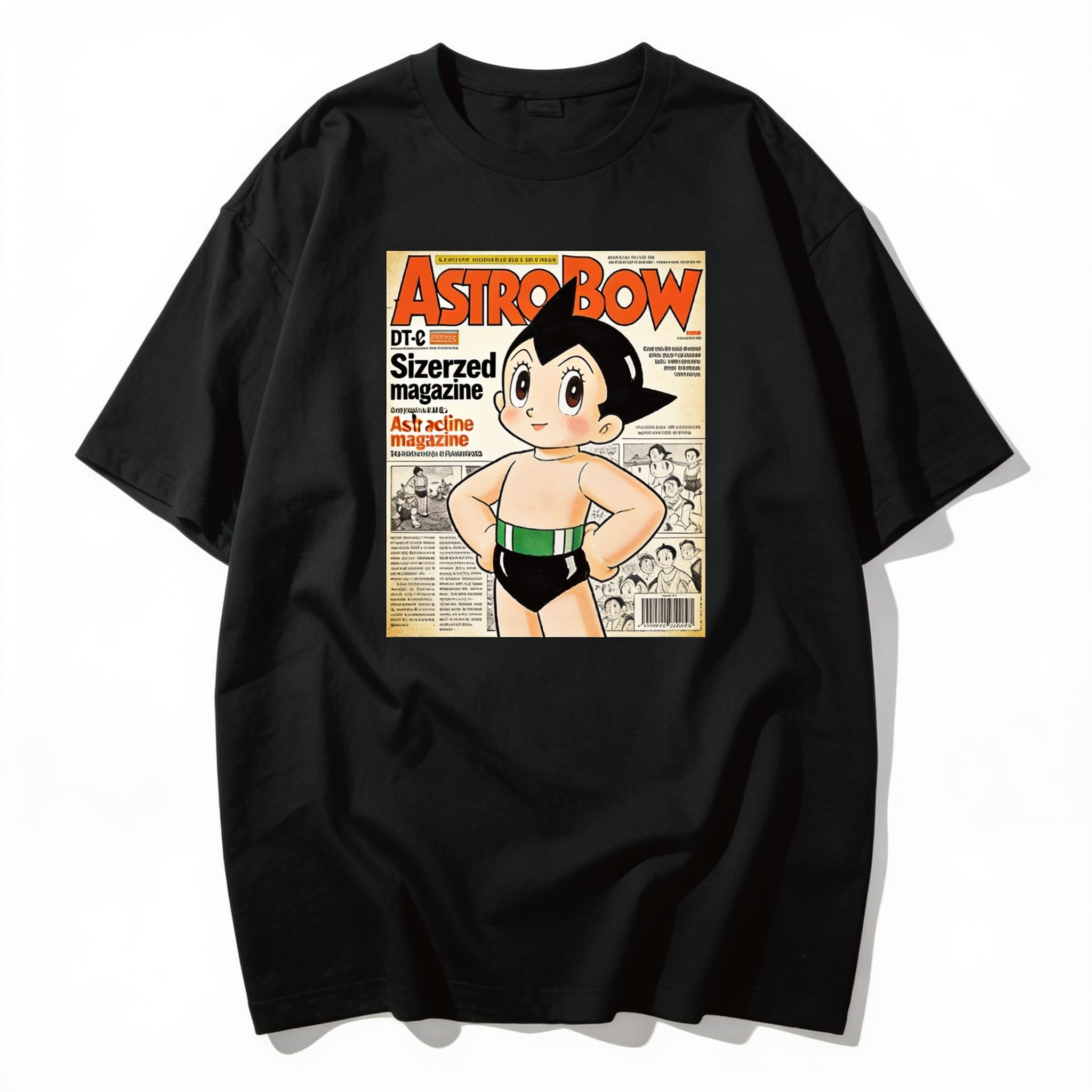 Astro Boy Magazine Oversized Graphic T-Shirt - Unisex 100% Combed Cotton