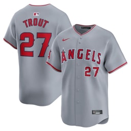 Mike Trout 27 Baseball team Away Limited Player Men's Jersey - Gray