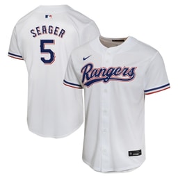 Corey Seager 5 Baseball team Home Game Player YOUTH Jersey - White