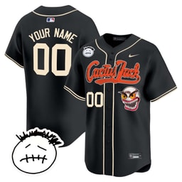 Baseball team Cactus Jack Patch V3 Custom Men's Jersey - Black