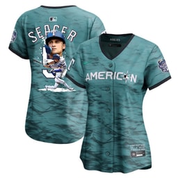Corey Seager 5 Baseball team Signed Posture 2023 All-Star Game Limited Player Women Jersey - Teal