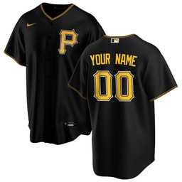 Men's Baseball team Black Alternate Custom Jersey