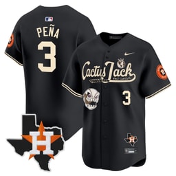 Jeremy Pena 3 Baseball team Cactus Jack Foundation Fall Classic Black Limited Men's Jersey