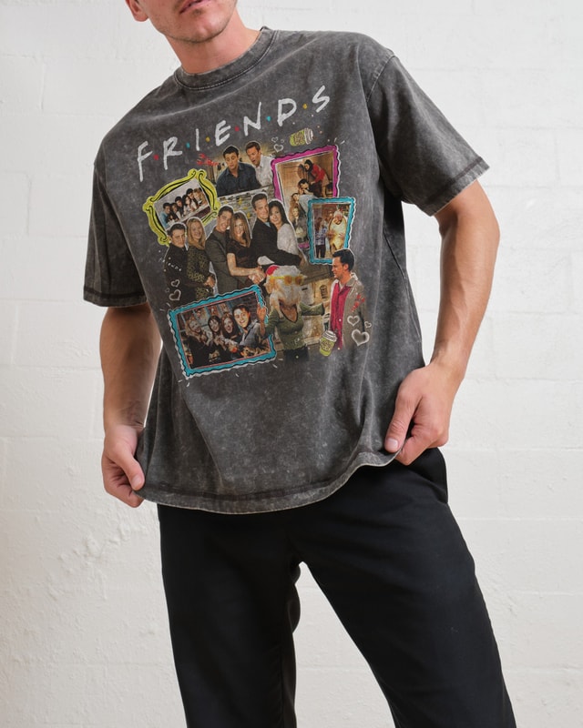 Friends Vintage Oversized Graphic Tee - Unisex 100% Combed Cotton 275gsm