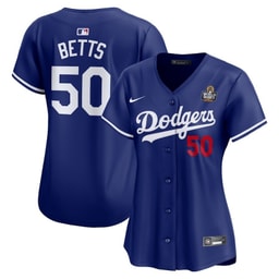 Mookie Betts 50 Baseball team Women's 2024 World Series Alternate Limited Jersey - Royal