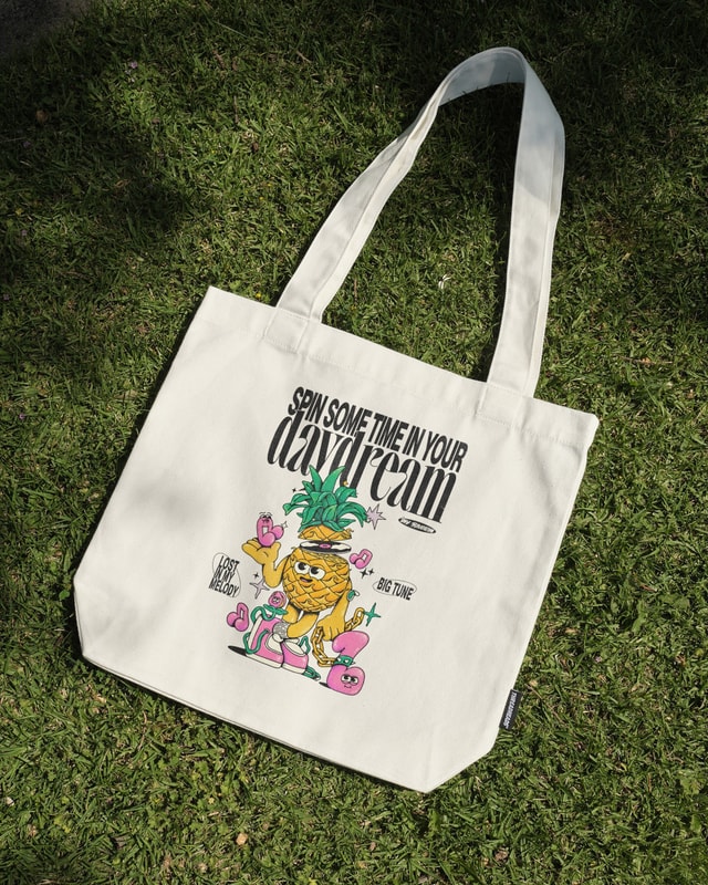 Day Dream Tote Bag - Premium 100% Cotton Canvas with Reinforced Straps
