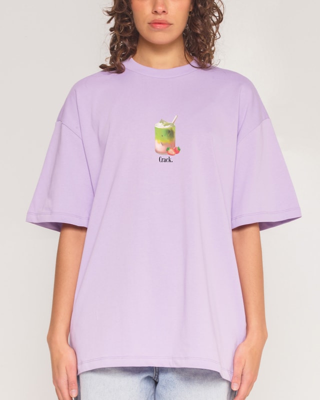 Matcha Crack Oversized Graphic Tee Unisex 100% Combed Cotton 275gsm