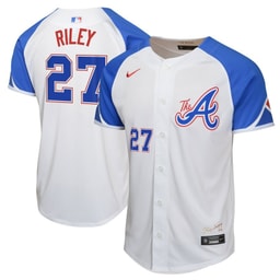 Austin Riley 27 Baseball team City Connect Limited Youth Jersey - White