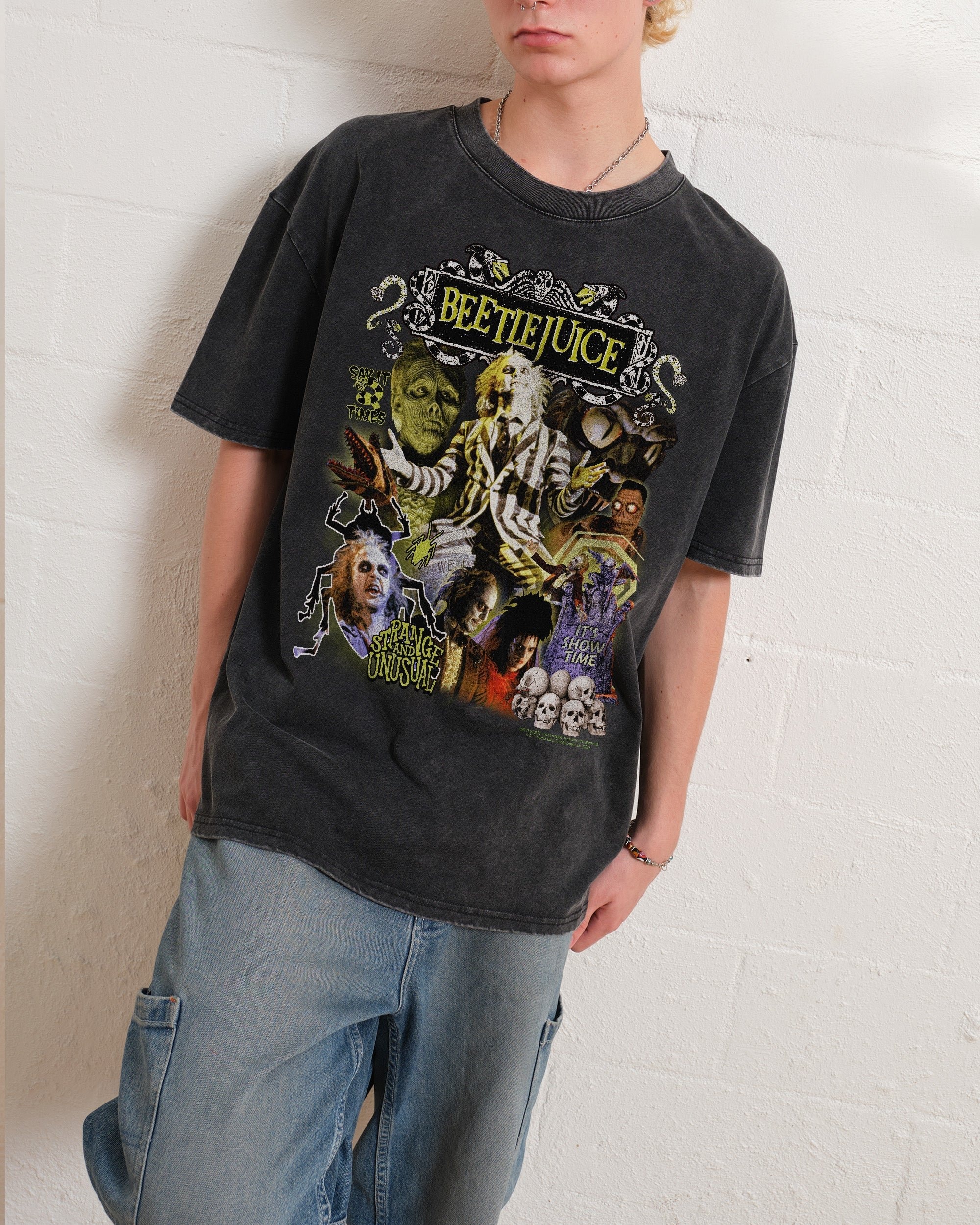 Beetlejuice Vintage Oversized Graphic T-Shirt - Unisex 100% Combed Cotton Tee